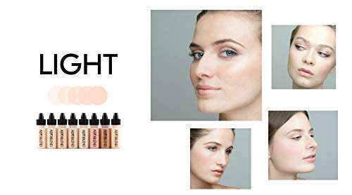 Aeroblend Airbrush Makeup Personal Starter Kit - Light Foundation - With 8 Color Set
