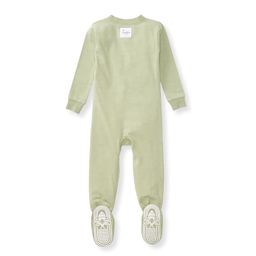 Burt's Bees Baby Unisex Baby Sleeper, Honeysoft Pajamas, One-Piece Zip-up footie PJ, Soft Organic Cotton & Lyocell Blend
