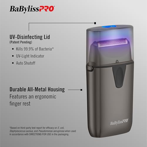 BaBylissPRO UVFOIL Single Foil UV-Disinfecting Metal Shaver