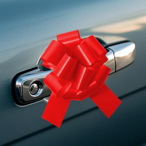 12 Pcs 6 Inch Red Pull Bows, Perfect for Gift Wrapping, Gift Wrapping Baskets Wedding Christmas Party Decorations, Crafts – Quality Pull Bows for Gifts and Decorations