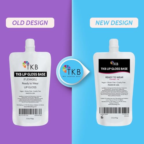 TKB Lip Gloss Base (Flexagel ME)| Clear Lip Gloss Base for DIY Lip Gloss| Ready-to-Wear| Moisturizing, High Shine, Crystal Clear, Vegan, Gluten and Cruelty free| Made in USA (12lb (5.5kg))