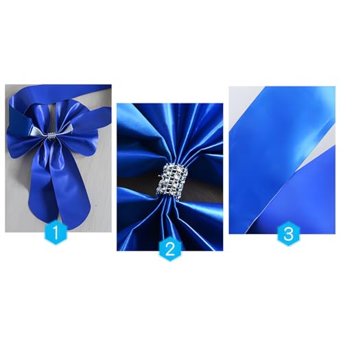 Houselerax Stretch Chair Sashes Bows Chair Bands Chair Cover Decoration for Wedding Party Birthday Banquet Decor Christmas or Events Supplies Chair Decoration Chair Bow Sash,6Pcs Grey
