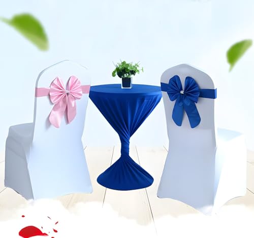 Houselerax Stretch Chair Sashes Bows Chair Bands Chair Cover Decoration for Wedding Party Birthday Banquet Decor Christmas or Events Supplies Chair Decoration Chair Bow Sash,6Pcs Grey