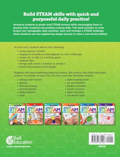 180 Days: STEM/STEAM for 6th Grade Practice Workbook for Classroom and Home, Cool and Fun Practice Created by Teachers (180 Days of Practice)