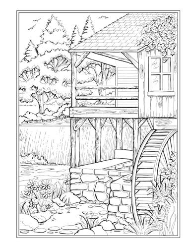 Creative Haven Country Charm Coloring Book (Adult Coloring Books: In The Country)