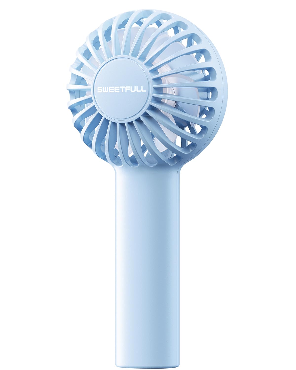 SWEETFULL Mini Portable Fan - Rechargeable Handheld Fan, 3 Speeds Personal Small Hand Gifts for Travel Essentials, Lash, Makeup, Eyelash, Kids, Girls, Women - USB, Cute Design Purple