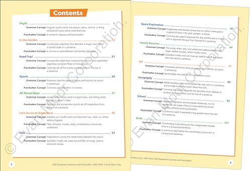 Evan-Moor Skill Sharpeners Grammar and Punctuation Workbook, Grade 4, Nouns, Verbs, Sentence Structure, Subject, Predicate, Language Handbook, Real-World Practice, Fun Activities, Homeschool, Practice