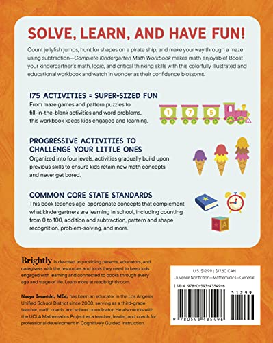 Complete Kindergarten Math Workbook: 175 Fun Activities to Build Math, Logic, and Critical Thinking Skills (Kindergarten Math Workbooks)