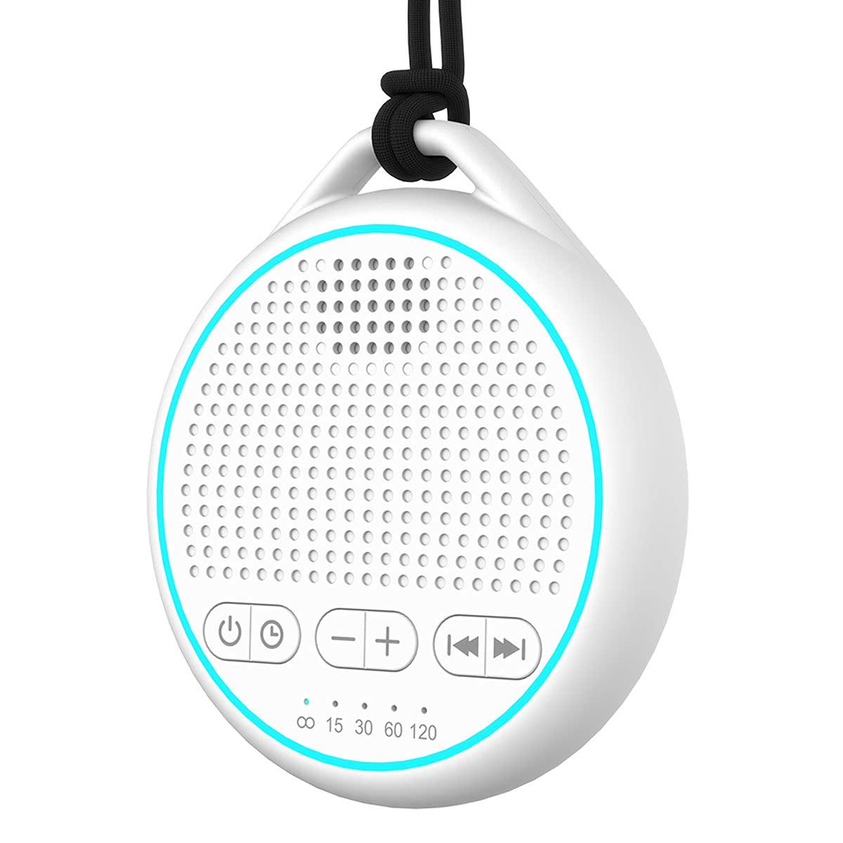 White Noise Sound Machine with 25 Soothing Natural Sounds Rechargeable Battery Portable for Travel 32 Volume Levels 5 Timers Compact Size for Baby Kids Adults Sleeping (Black-Upgrade)