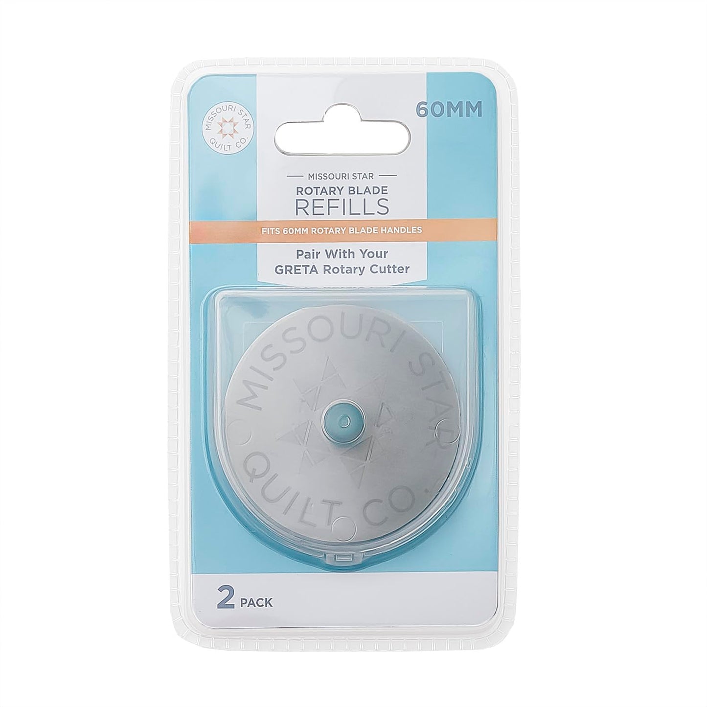 Missouri Star Rotary Cutter, 60mm Blade, Rolling Cutter Tool for Quilt Appliques and Cutting Fabrics, Essential Quilting and Sewing Supplies for DIY Craft Projects