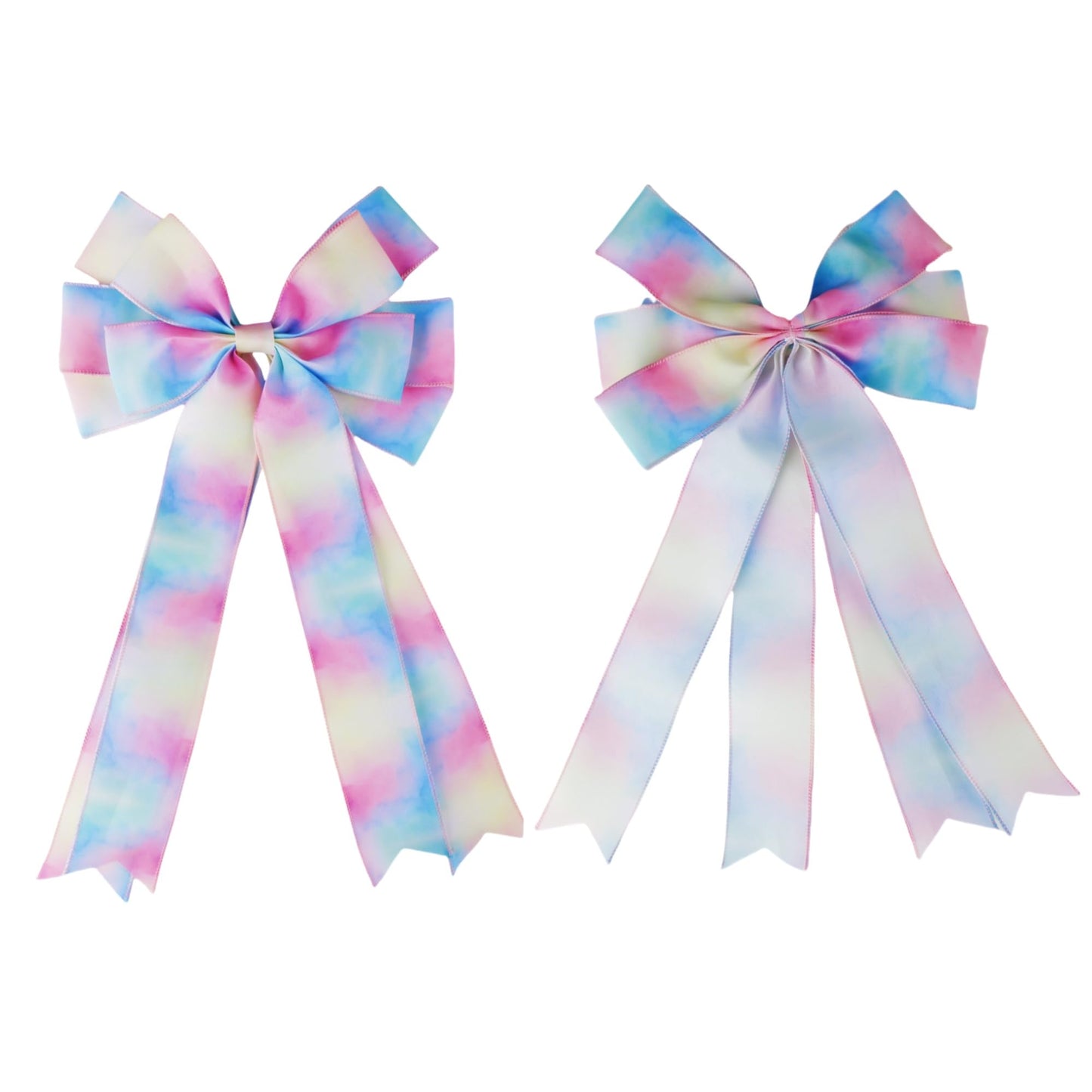 Meseey Gradient Pastel Burlap Bows for Seasonal Decor (20"x10", 2-Pack) - Versatile Door & Wreath Accents for Easter, Halloween, Thanksgiving & Christmas (Gradient Pastel)