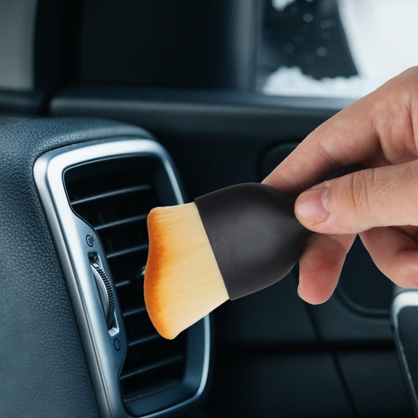Zxglxinyao 4pcs Car Brush Interior Dust Brush,Car Interior Cleaning Brush,Soft Bristle Automotive Interior Dusting Brush Tools for Crevice Dashboard Leather Air Conditioner Vent