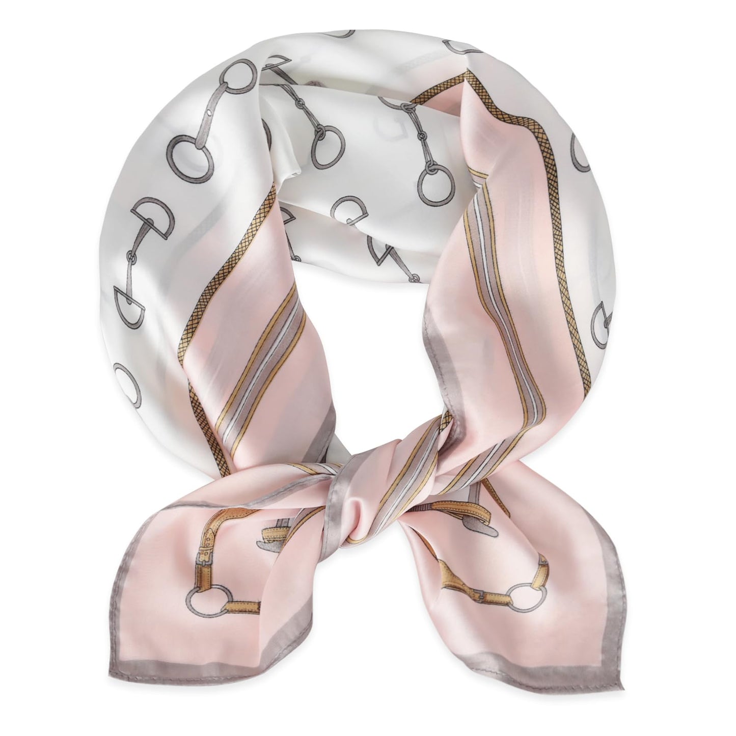 EXTREE Fashion Silky Satin Headscarf for Women Girls: Exquisite Pattern Lightweight Silk Graceful Scarfs 27.5 x 27.5 inches