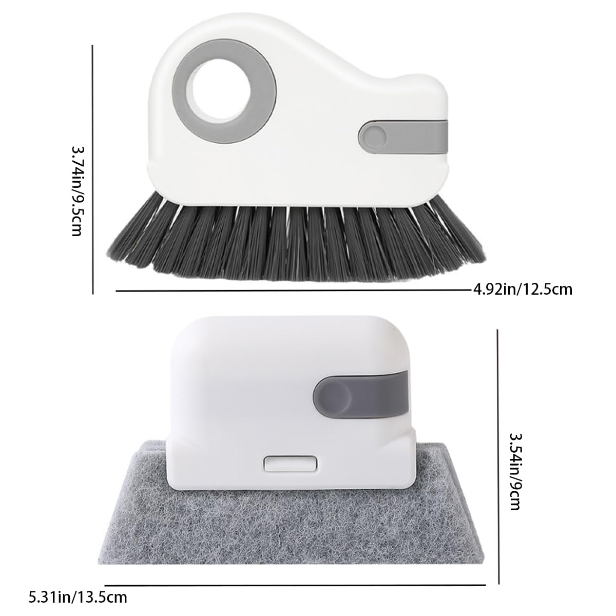 Heideryafei Window Track Cleaning Brush with Hidden Scraper for Sliding Door and Window Tracks, Shutters, Kitchen Sink Cleaning