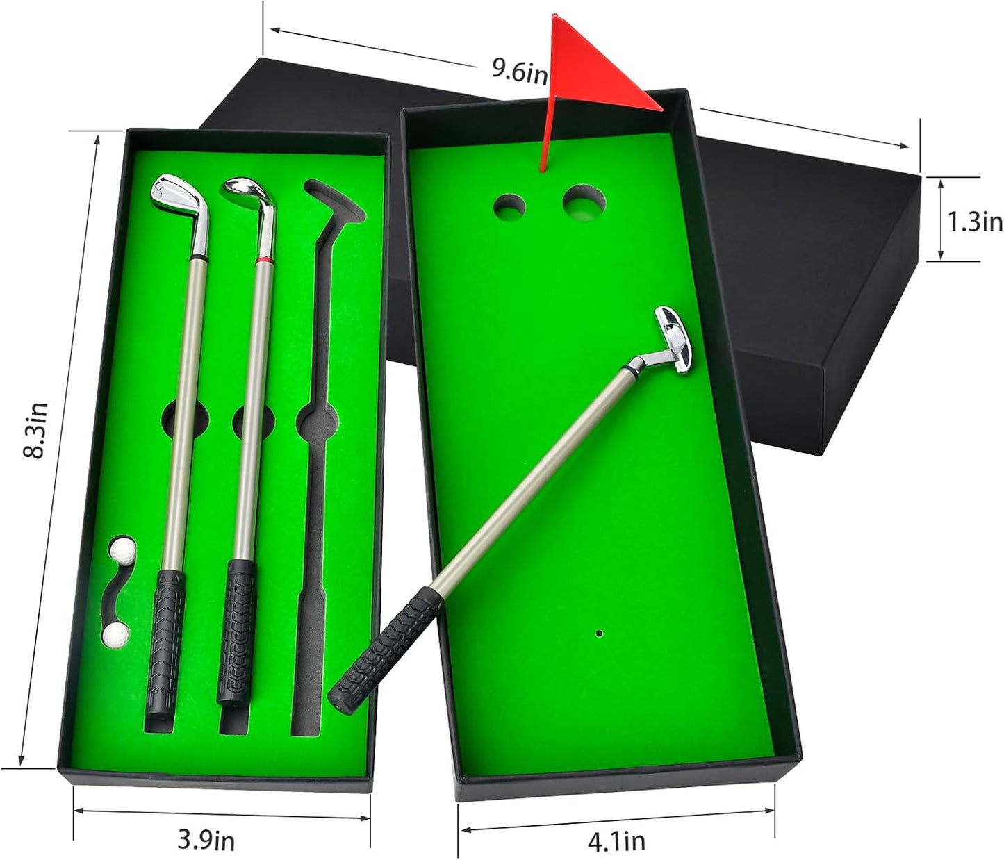 Funny Gifts for Men Dad Adults Husband Him Boyfriend Golfers, Golf gifts Accessories for Men, Personalized Anniversary Birthday Presents Mini Desktop Golf Ball Pen Set, Christmas Stocking Stuffers