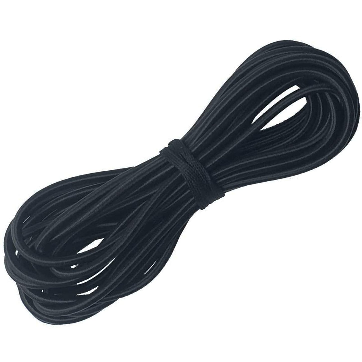 1/4" x 25' Elastic Bungee Cord Kayak Stretch String Rope Black Shock Cords