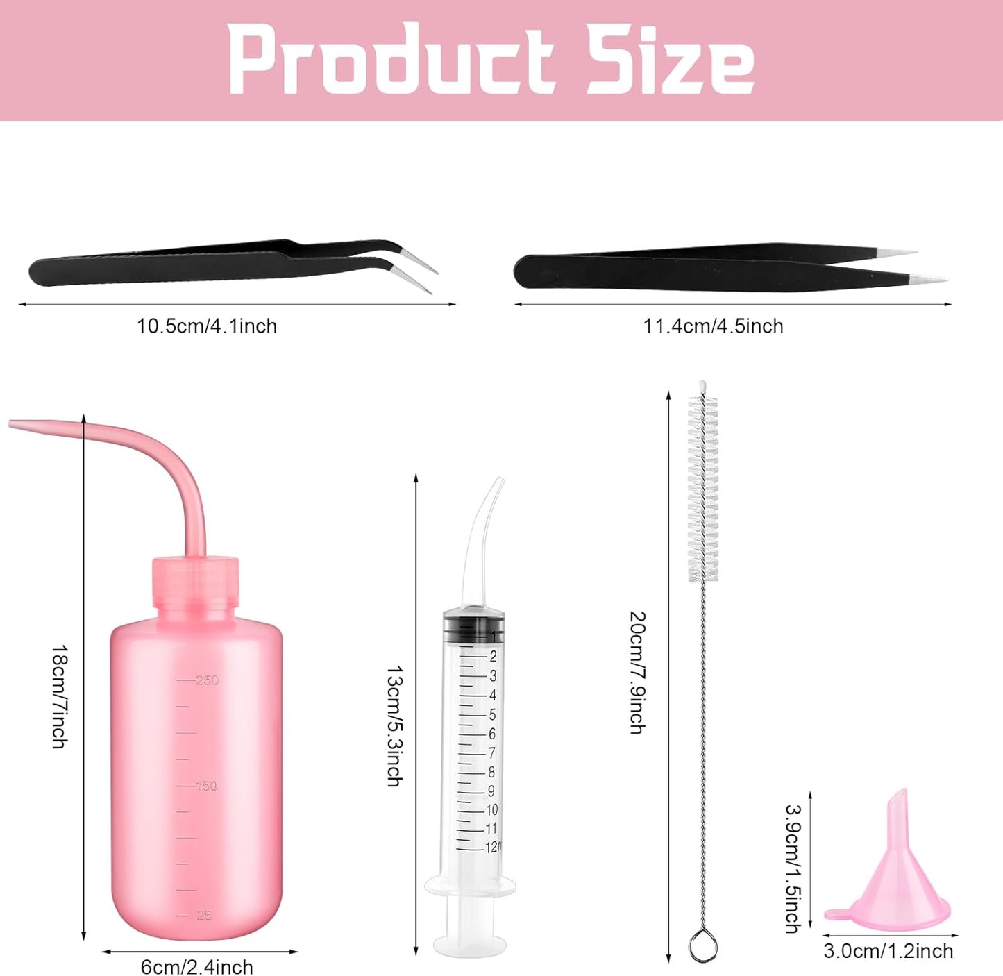 VEEVIIY 11 Piece Snow Globe Tumbler Supplies DIY Craft Kit for Glitter Snowglobe Cups, Includes 3 Funnels, 2 Syringes, Tweezers and Hole Brushes, 1 Squeeze Bottle and Measuring Cups