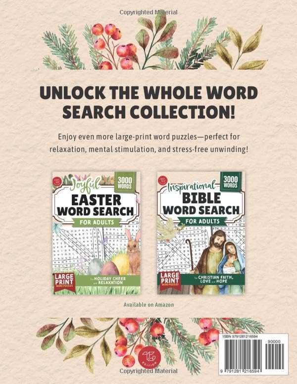 Cozy Christmas Word Search for Adults: Large Print Word Puzzles for Holiday Relaxation and Stress Relief (Word Find Books For Adults)