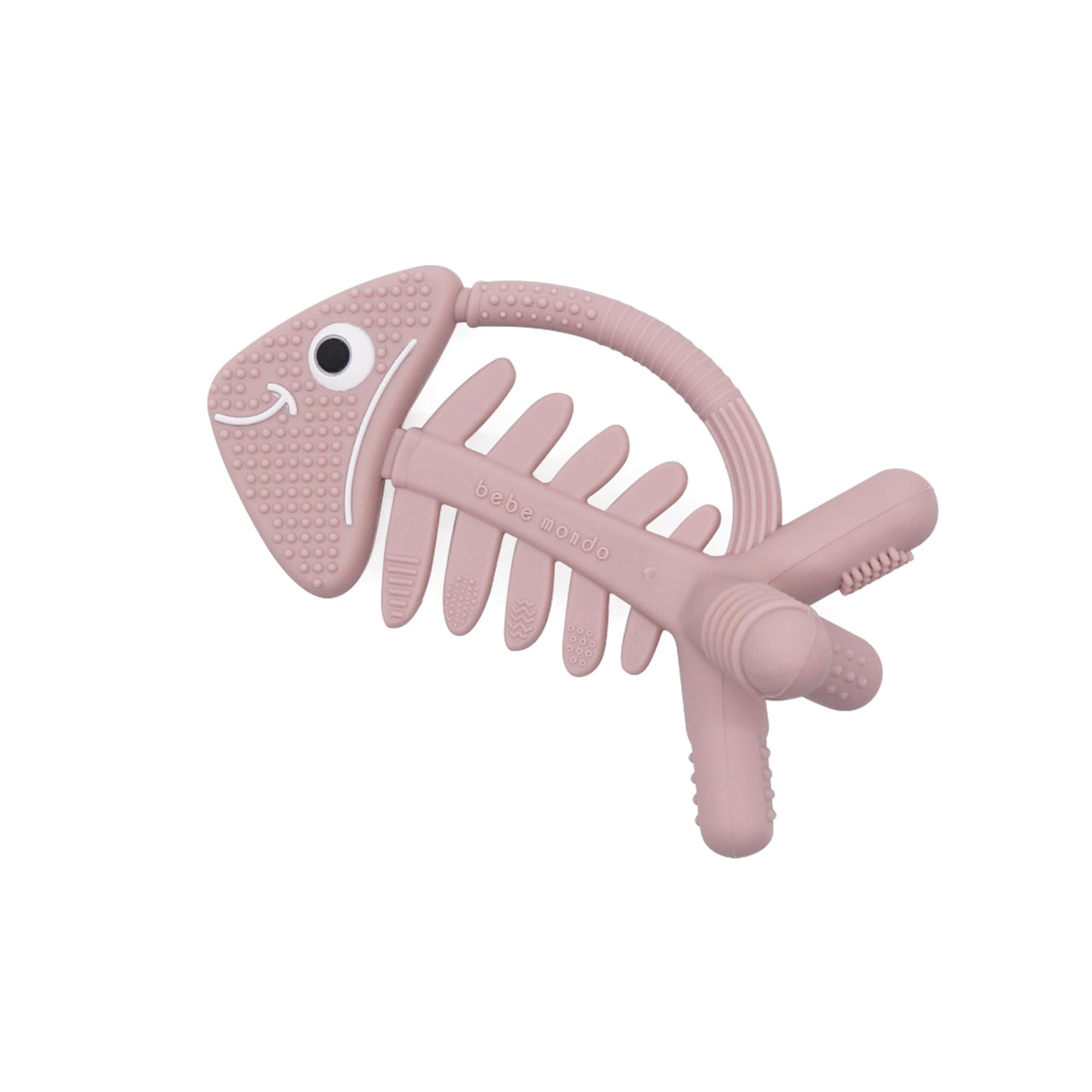 3in1 Infant Toys, Baby Teething Toys 3-6 6-12 Months, Teethers for Babies 3-6-12 Months,for Teething Relief,Baby Gifts Teether, Silicone,Sensory Toys 0-6 Months,USA Patent Pending,Fish,Rose Pink