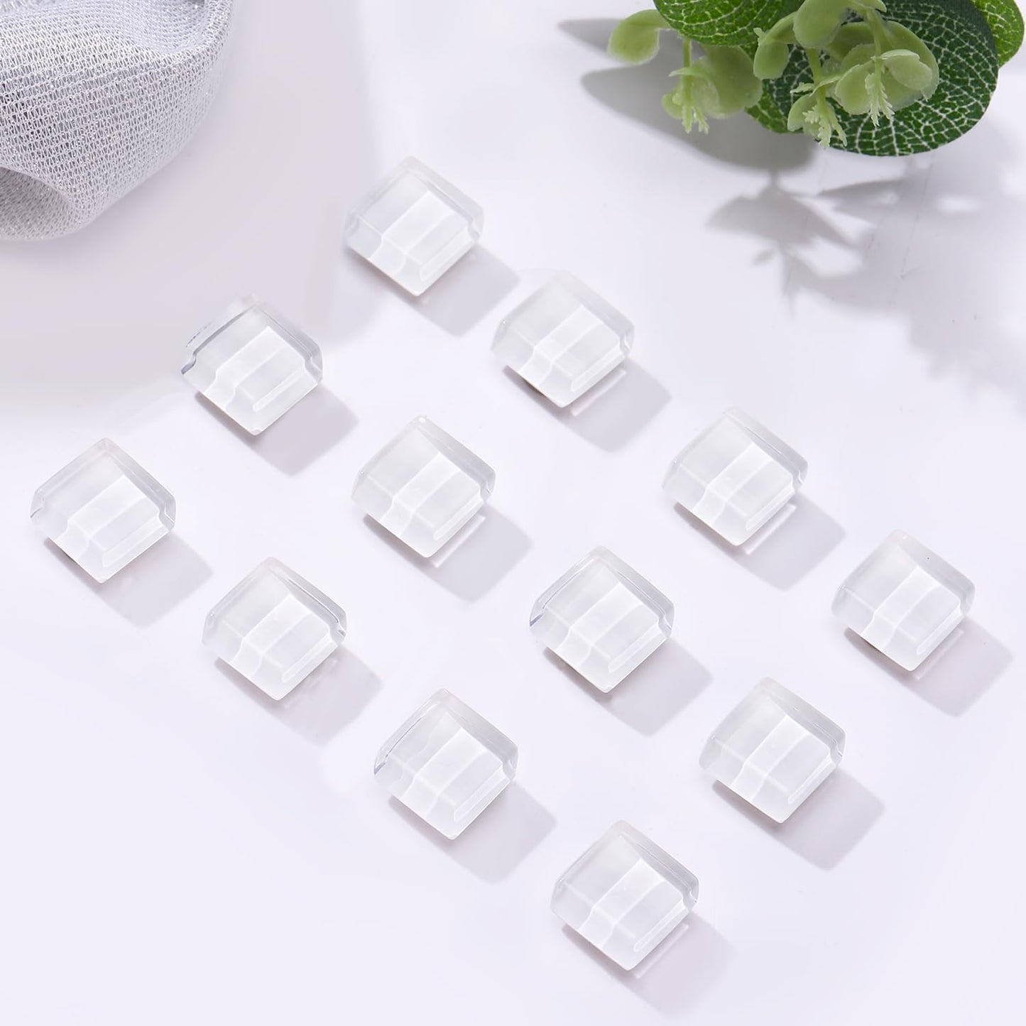 30Pcs Fridge Magnets,Cute Glass Decorative Magnets ,Refrigerator Magnets,Whiteboard Magnets, Strong Holding Power,White