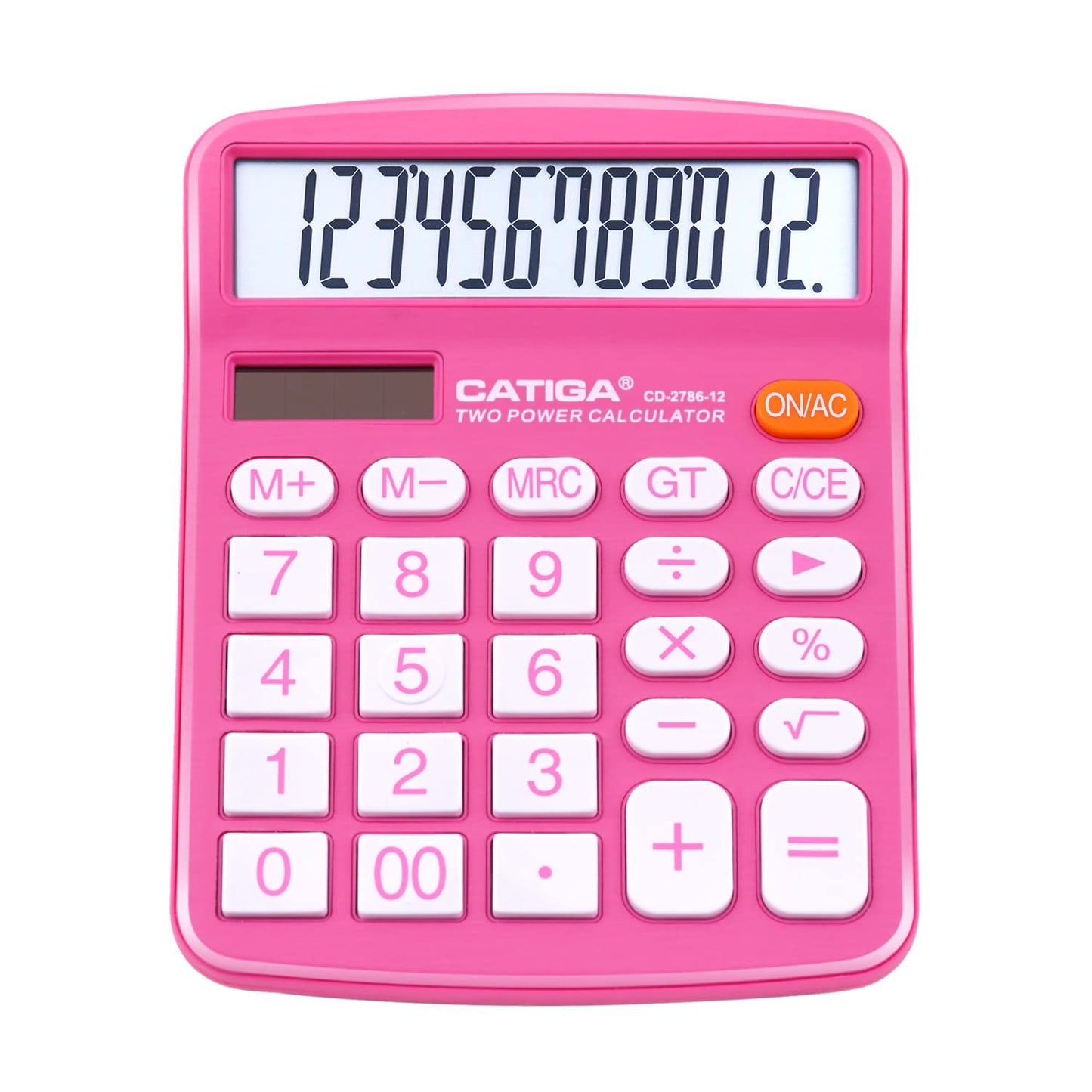 Premium Commercial 12-Digit Large Desktop Calculator with Huge 5-Inch LCD Display Screen, Giant Responsive Buttons, Battery and Solar Powered, Perfect for Home/Office Accounting Finance Use, CD-2776
