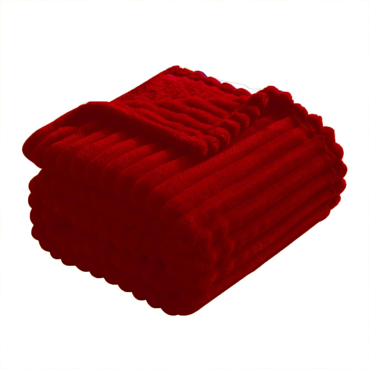 Valentines Day Decorations Red Fleece Throw Blanket 50”×60” for Couch Sofa Bed,Super Soft Cozy Plush Microfiber Flannel Blanket with Stripes Design Lightweight for Adults,Woman,Girls Gifts