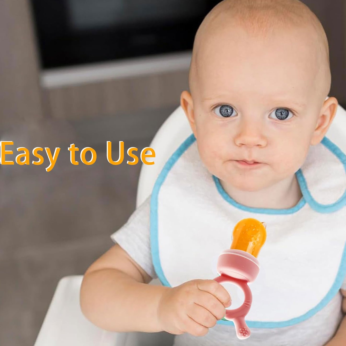 Anteecana Silicone Baby Food Teether Feeder, Breastmilk Popsicle Molds, 2 Pack Freezer Tray with Lid, 3 Sizes Food Pouches