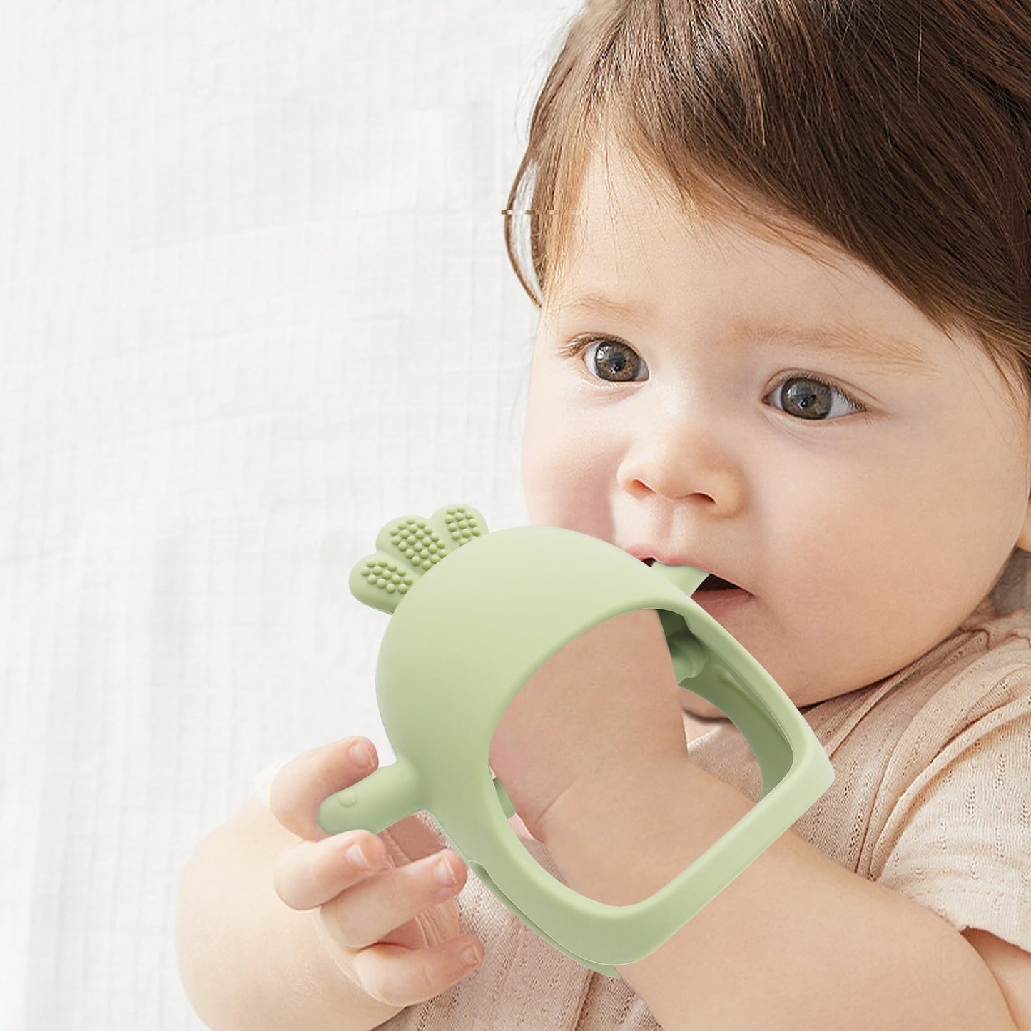 Infant Toys 0-6, Teething Toys 3-6 6-12 Months, Anti Drop Hand Teethers Baby Chew Toys for Teething Relief, Silicone Teether Pacifier Teething Mitten Newborn Toy 0 3 for Sucking Needs,BPA Free-Blue
