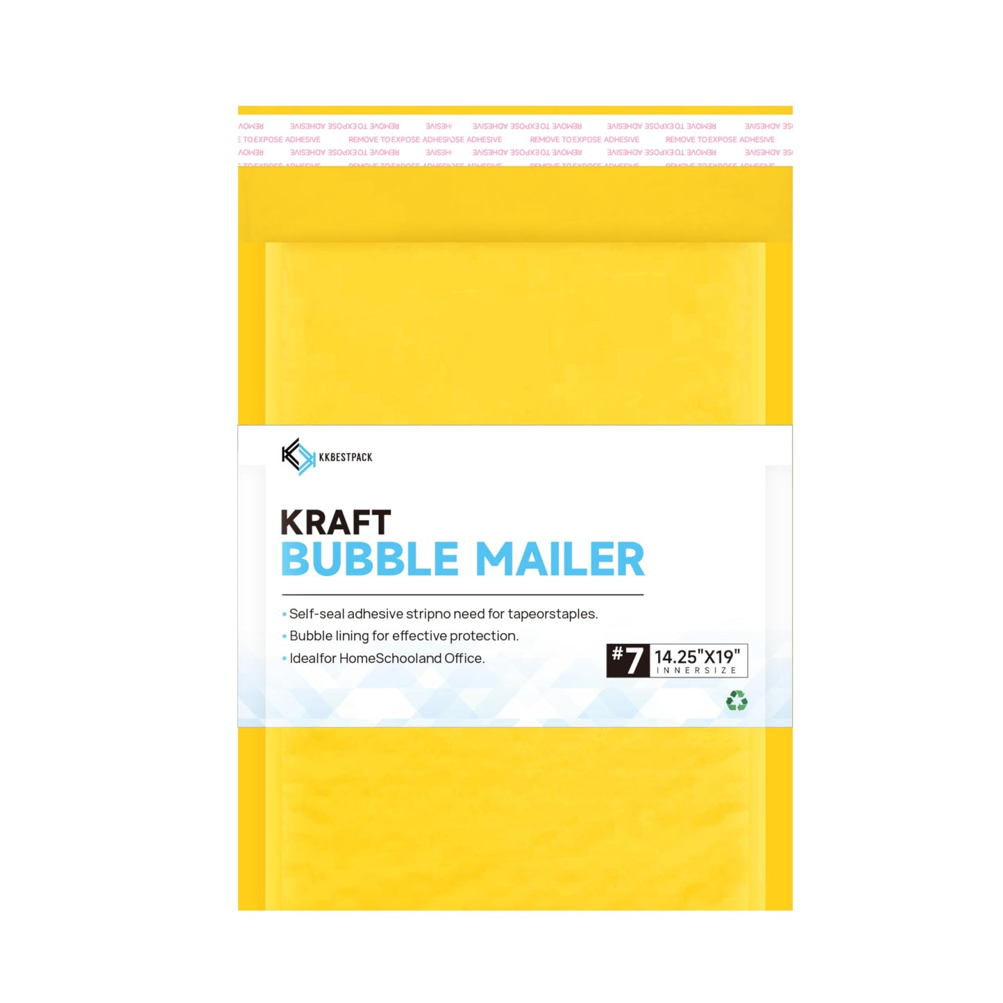 Kkbestpack Kraft Bubble Mailers #0, Self-Seal Padded Mailing Envelopes, Pack of 25, 6x9 Inches