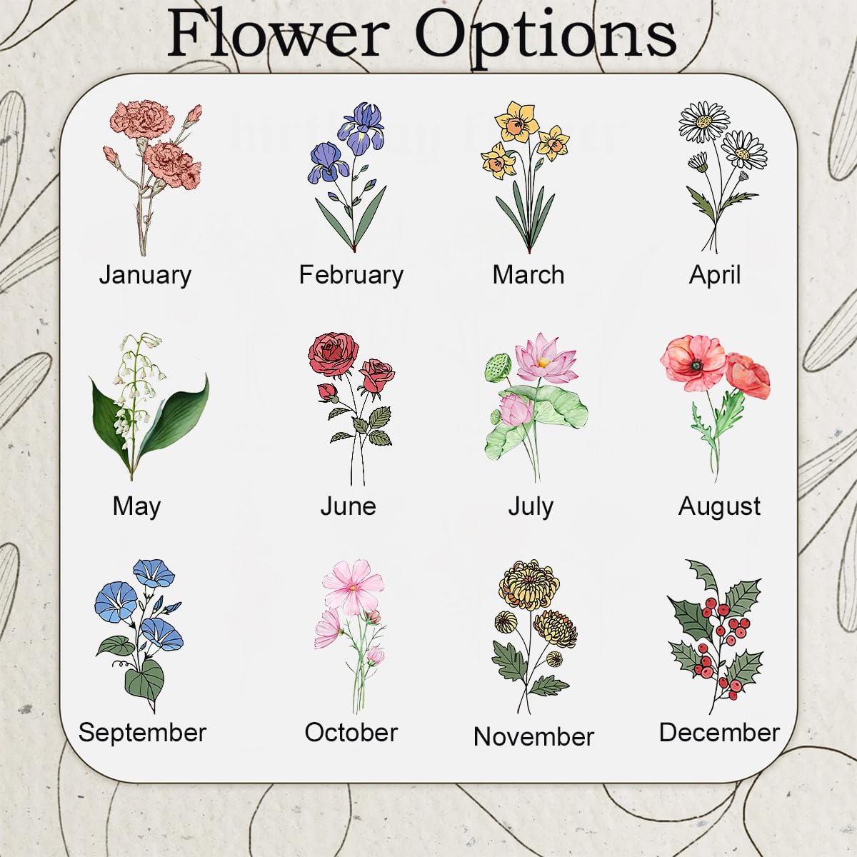 Ships Next Day, Personalized Blanket Gift for Mom, Grandma, Handmade Custom Name Blankets with Birth Month Flowers, Customized Blankets and Throws for Girls Mother's Day Birthday Gifts (Style 3)