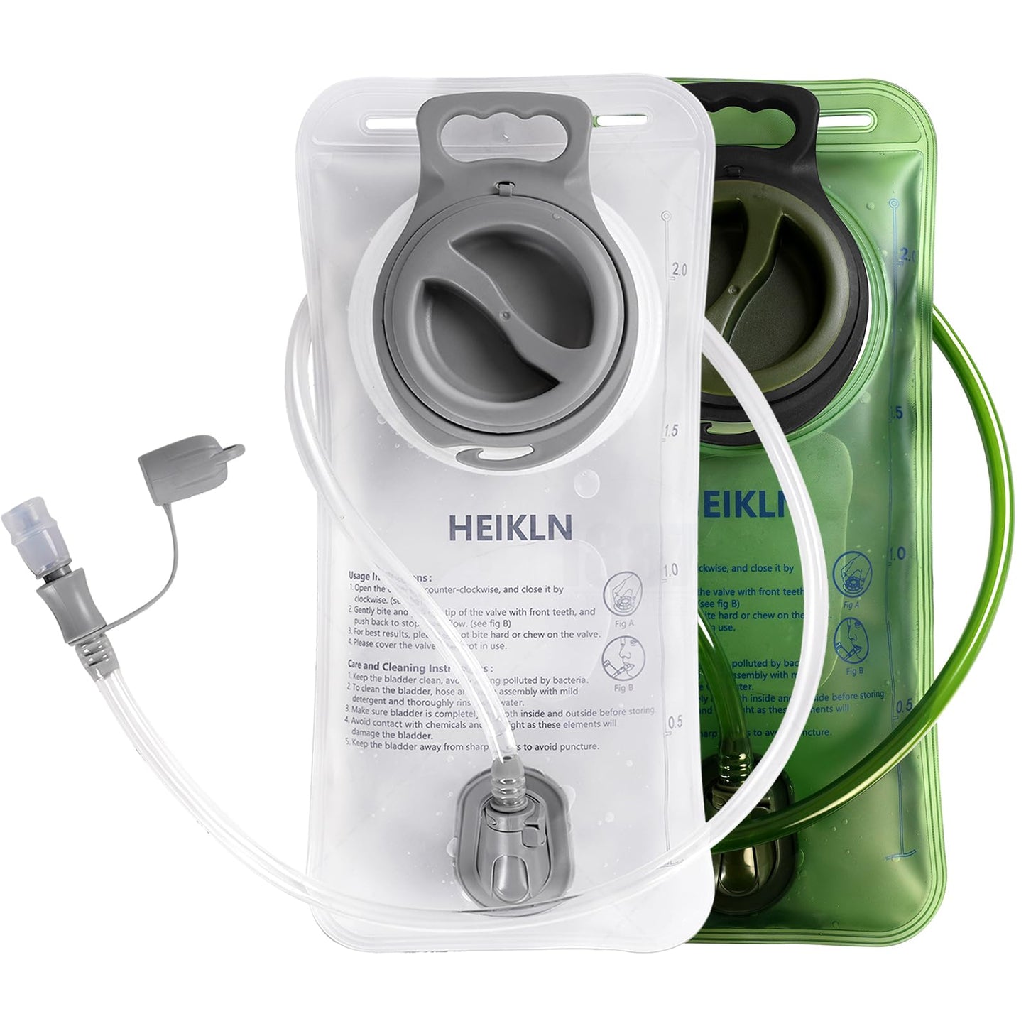 Hydration Bladder 2L-3L,Leak Proof Water Reservoir, BPA Free Military Water Storage Bladder Bag Hydration Pack Replacement Easy Clean for Bicycling Hiking Camping Hunting Running