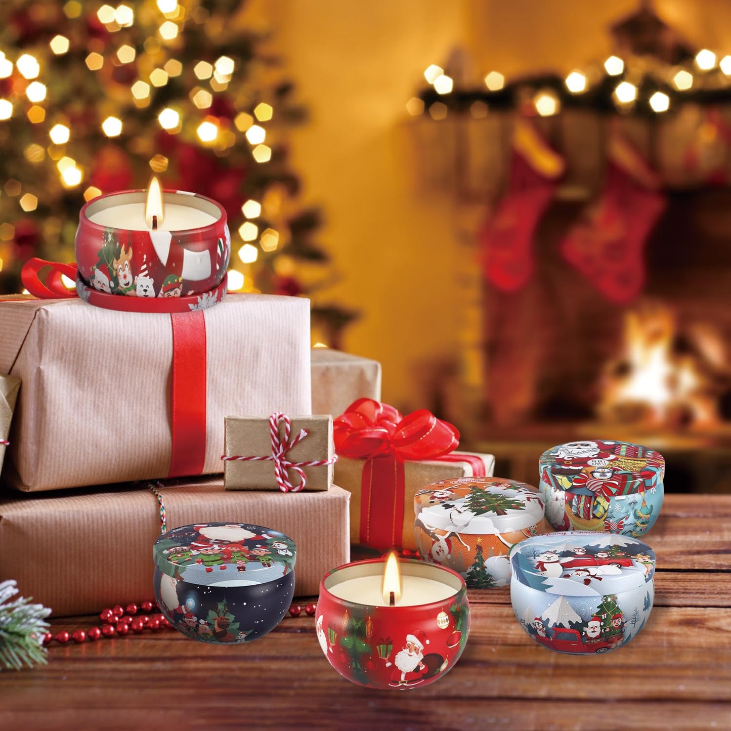 16Pack Christmas Scented Candles Gift- Aromatherapy Candle-Soy Wax-Long Lasting Burn time, Christmas Thanksgiving Gifts for Women,Home Decor