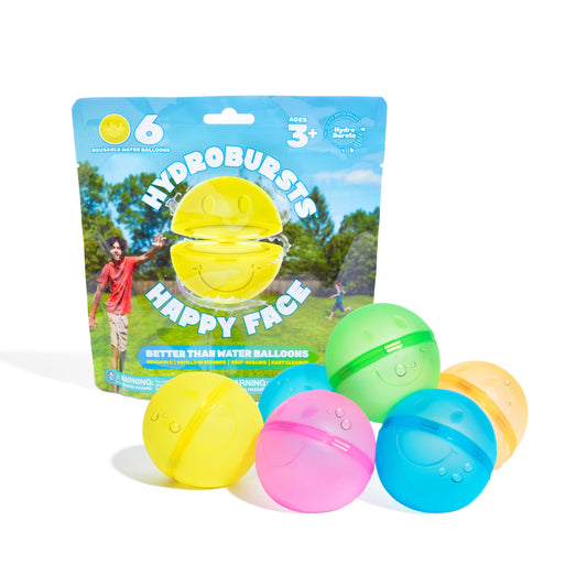 Hydroburst 6-pack Reusable Water Balloons by Relatable, For The Pool, Beach Toys And Outdoor Play Toys, Includes 6 Refillable Balloons