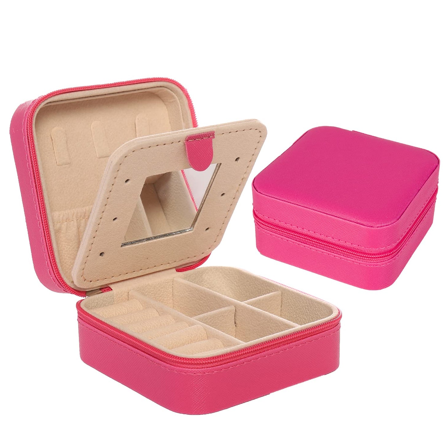 KElofoN Travel Jewelry Case and Organizer with Mirror - Gift for Women and Girls