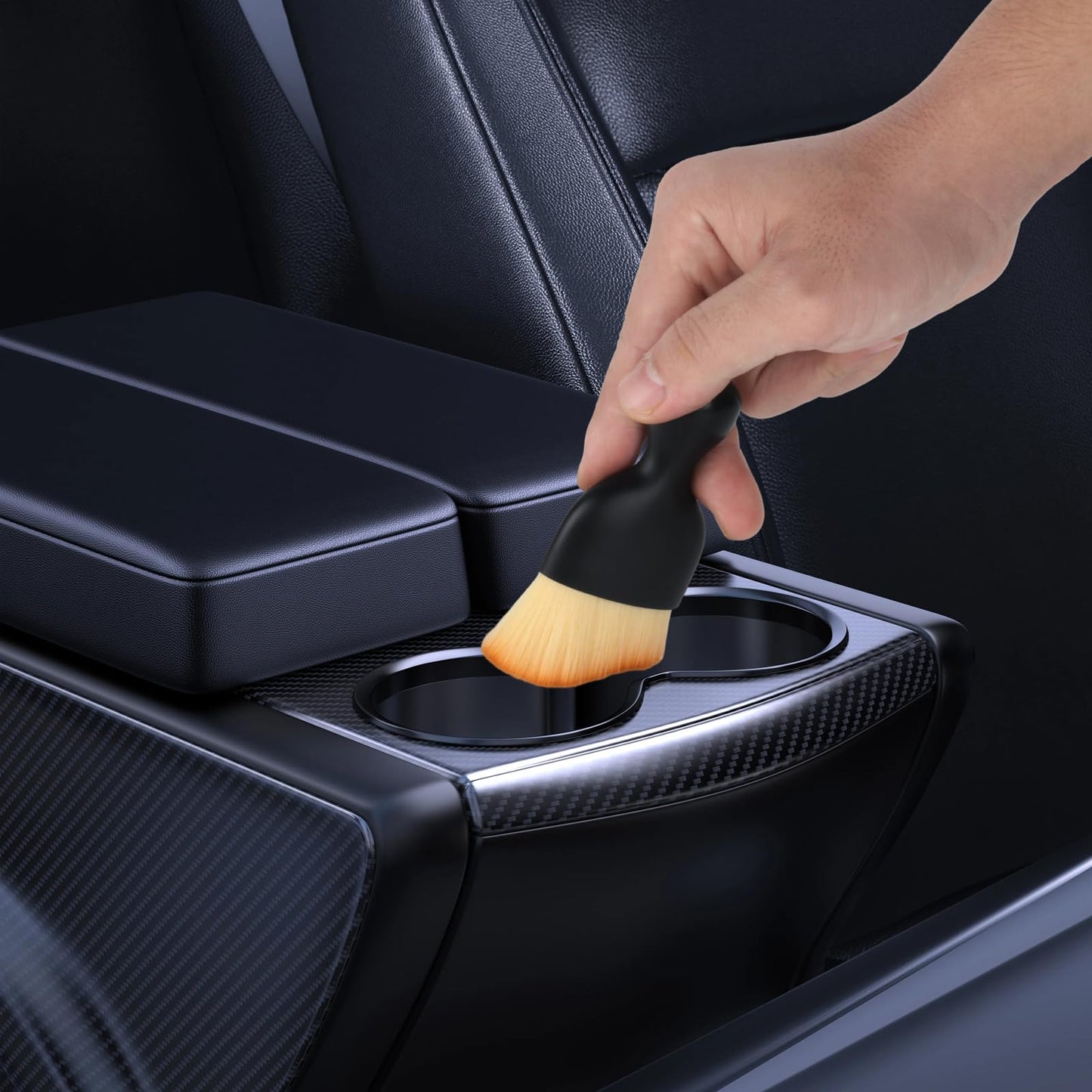 Zxglxinyao 4pcs Car Brush Interior Dust Brush,Car Interior Cleaning Brush,Soft Bristle Automotive Interior Dusting Brush Tools for Crevice Dashboard Leather Air Conditioner Vent