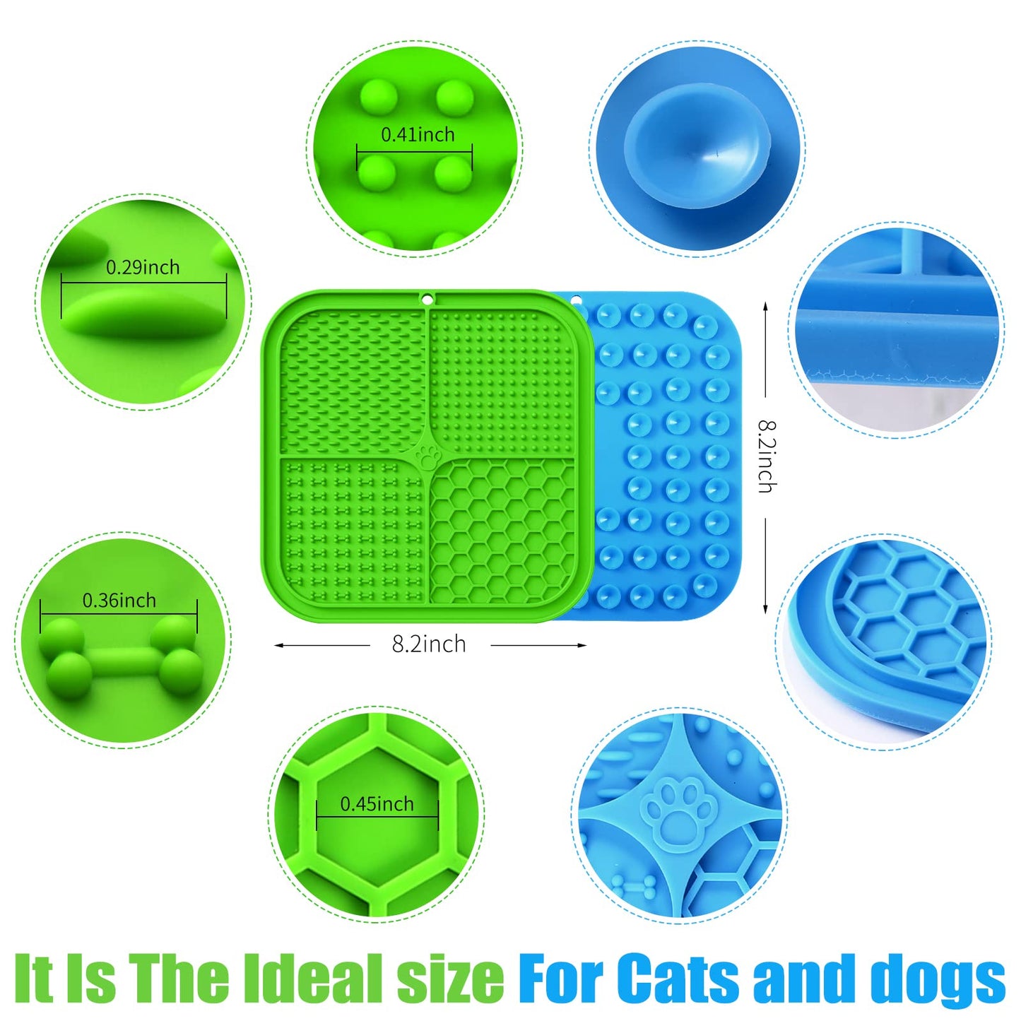 Lick Mat for Dogs, Premium Lick Pad with Suction Cups for Dog Anxiety Relief, Slow Feeder Dog Bowls, Bathing, Grooming and Training