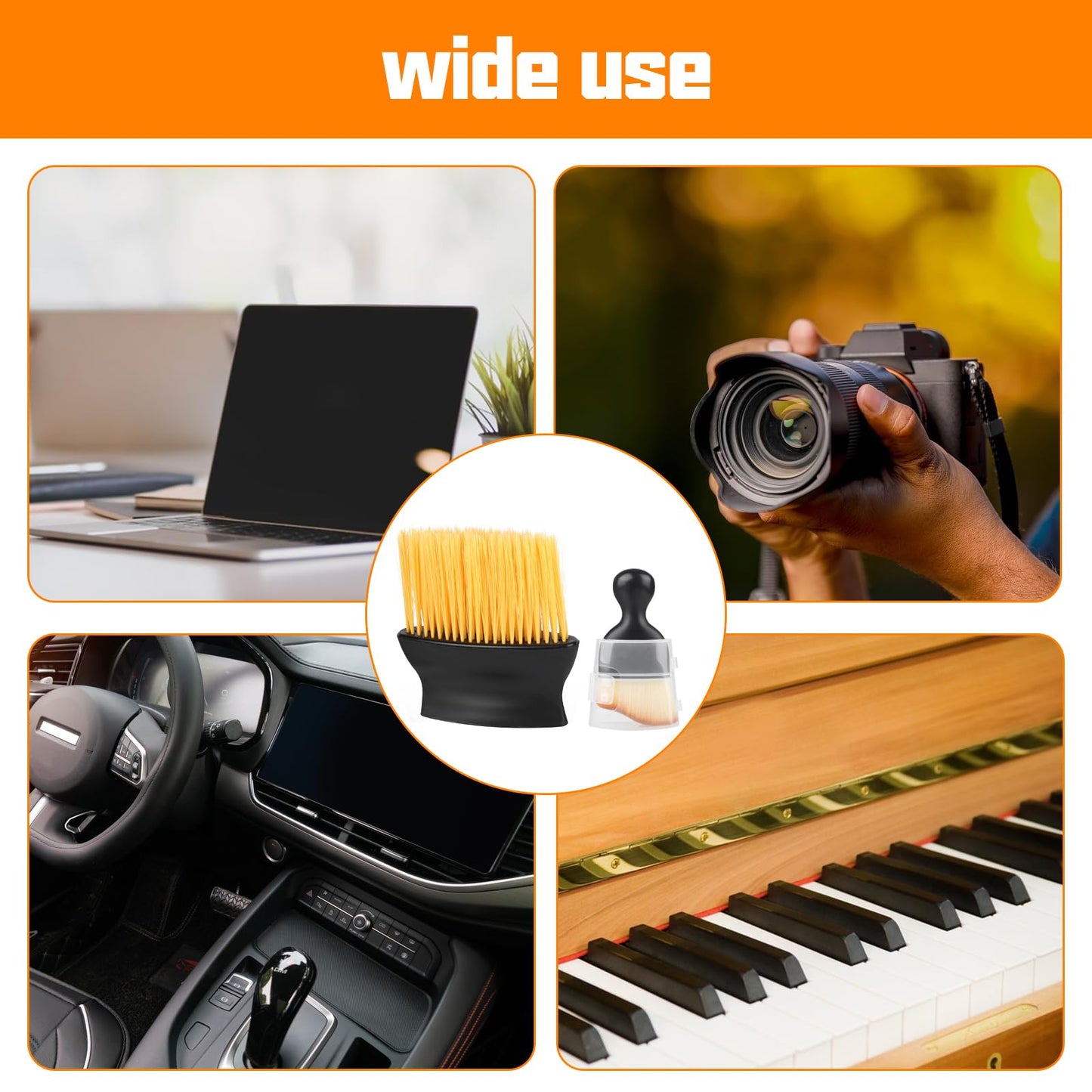 Zxglxinyao 4pcs Car Brush Interior Dust Brush,Car Interior Cleaning Brush,Soft Bristle Automotive Interior Dusting Brush Tools for Crevice Dashboard Leather Air Conditioner Vent