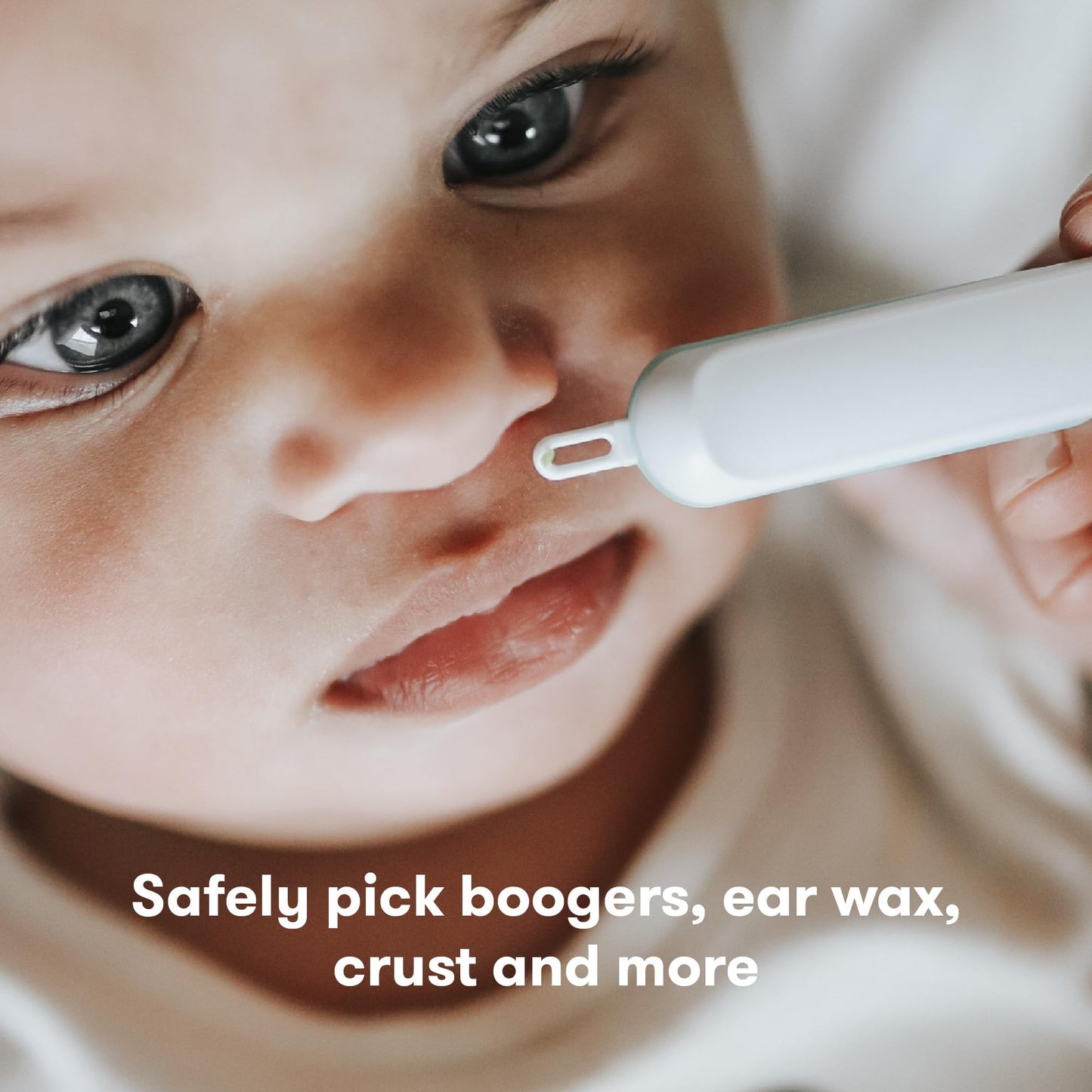 Frida Baby 3-in-1 Nose, Nail + Ear Wax Removal Tool, Baby Ear Cleaner + Baby Nose Cleaner and Nail Tool for Babies + Toddlers, Safely Clean Baby's Boogers