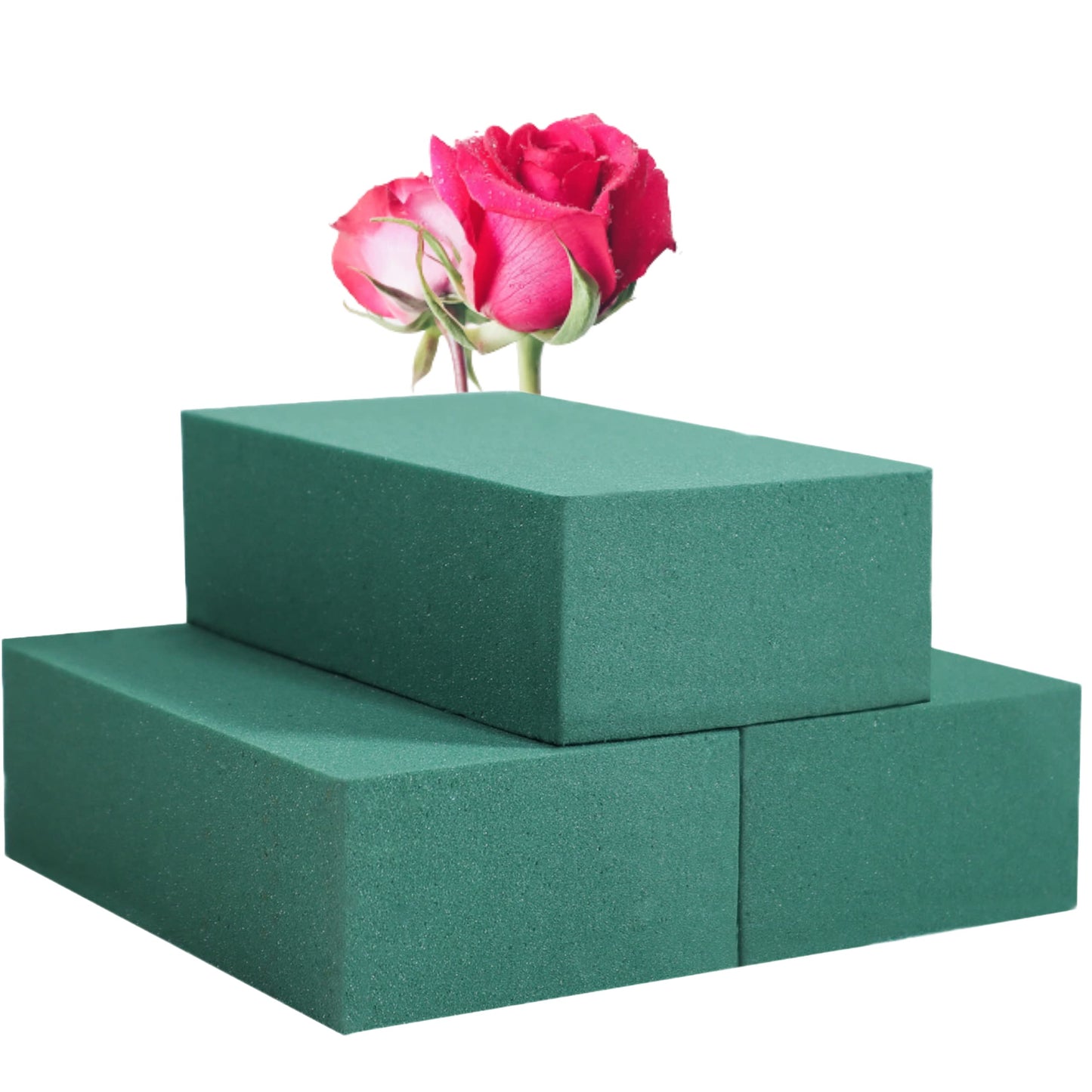 FLOFARE Pack of 6 Floral Foam Blocks Each (5.5"L x 3.1"W x 1.7"H) Green Wet & Dry Flower Foam for Fresh & Artificial Flower Arrangement, Plant Foam, Florist Supplies for DIYs, Arts, Crafts & Weddings
