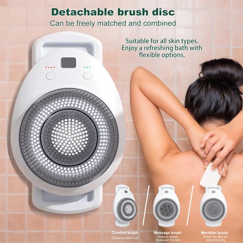 2025 Spin Back Scrubber For Shower, Smart Wall Mounted Electric Back Scrubber,New Back Scrubbers For Shower Back Scrubber Massage Shower Brush,Back Washer Exfoliating Back Scrubbers
