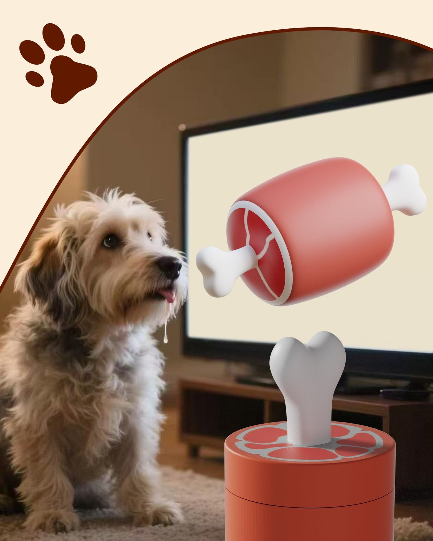 HHGFCLTRS Dog Treat Storage Container Dog Treat Jar - 4.3" Round x 10.2" Tall Airtight Pet Treat Storage Containers Dog Treat Containers Dog Treat Bin Bone Shape