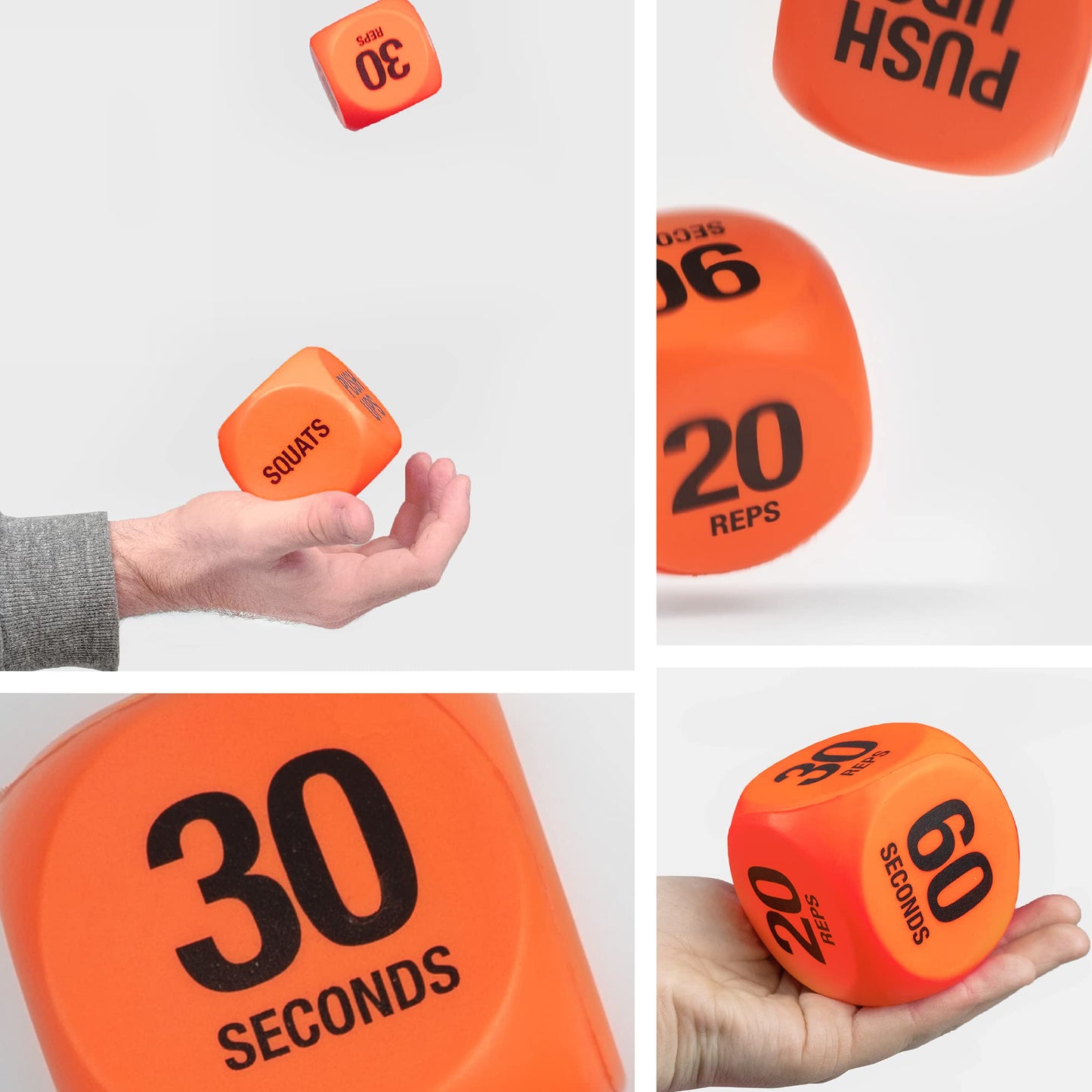 Phoenix Fitness Exercise Dice - Workout Dice Game for Cardio, HIIT Training and Exercise Classes - Full Body Training includes Push Ups, Squats, Jumping Jacks, Crunches & Wildcard - Home and Gym