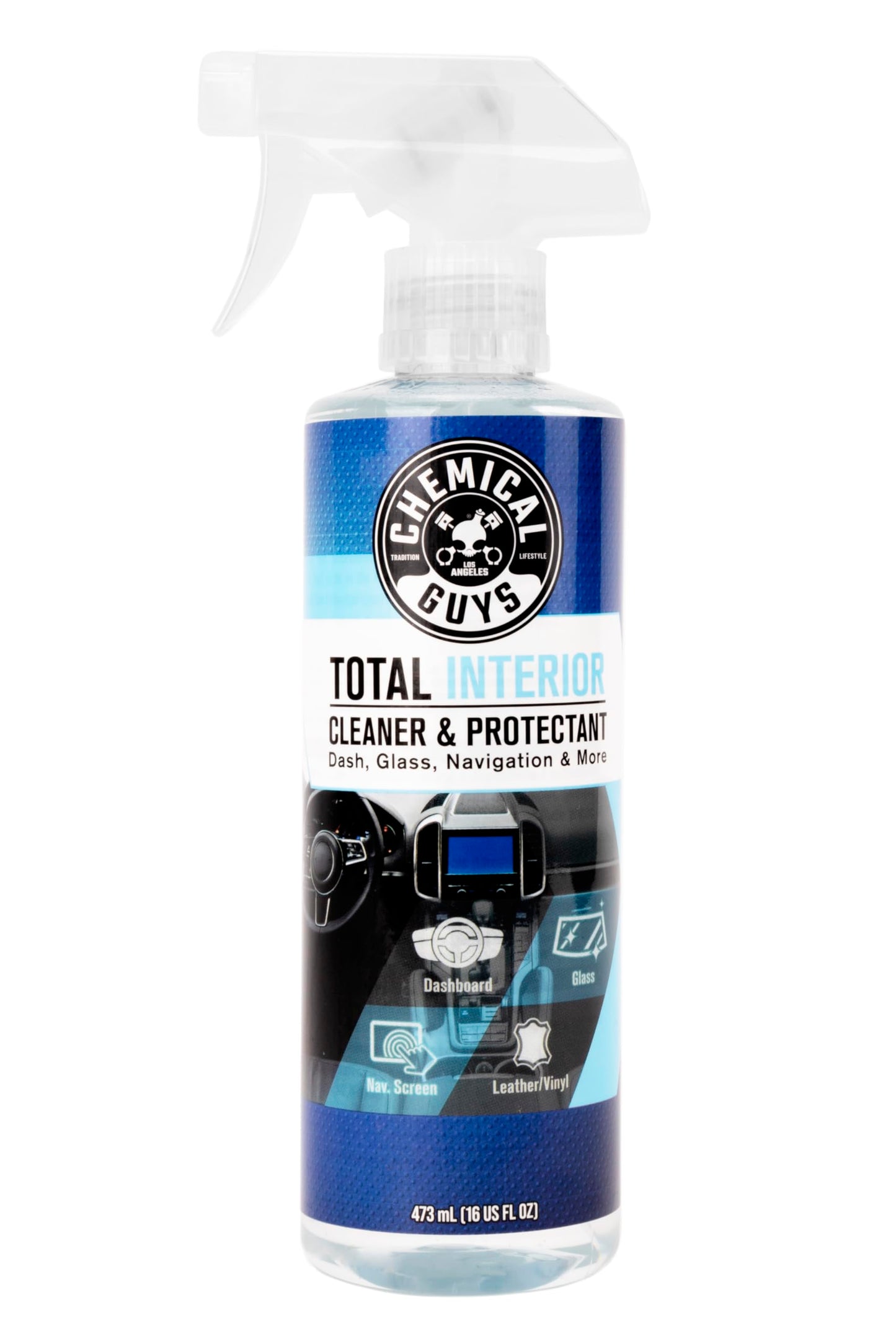 Chemical Guys Total Interior Cleaner and Protectant, Safe for Cars, Trucks, SUVs, Jeeps, Motorcycles, RVs & More, 16 fl oz, (2 Pack) SPI2201602
