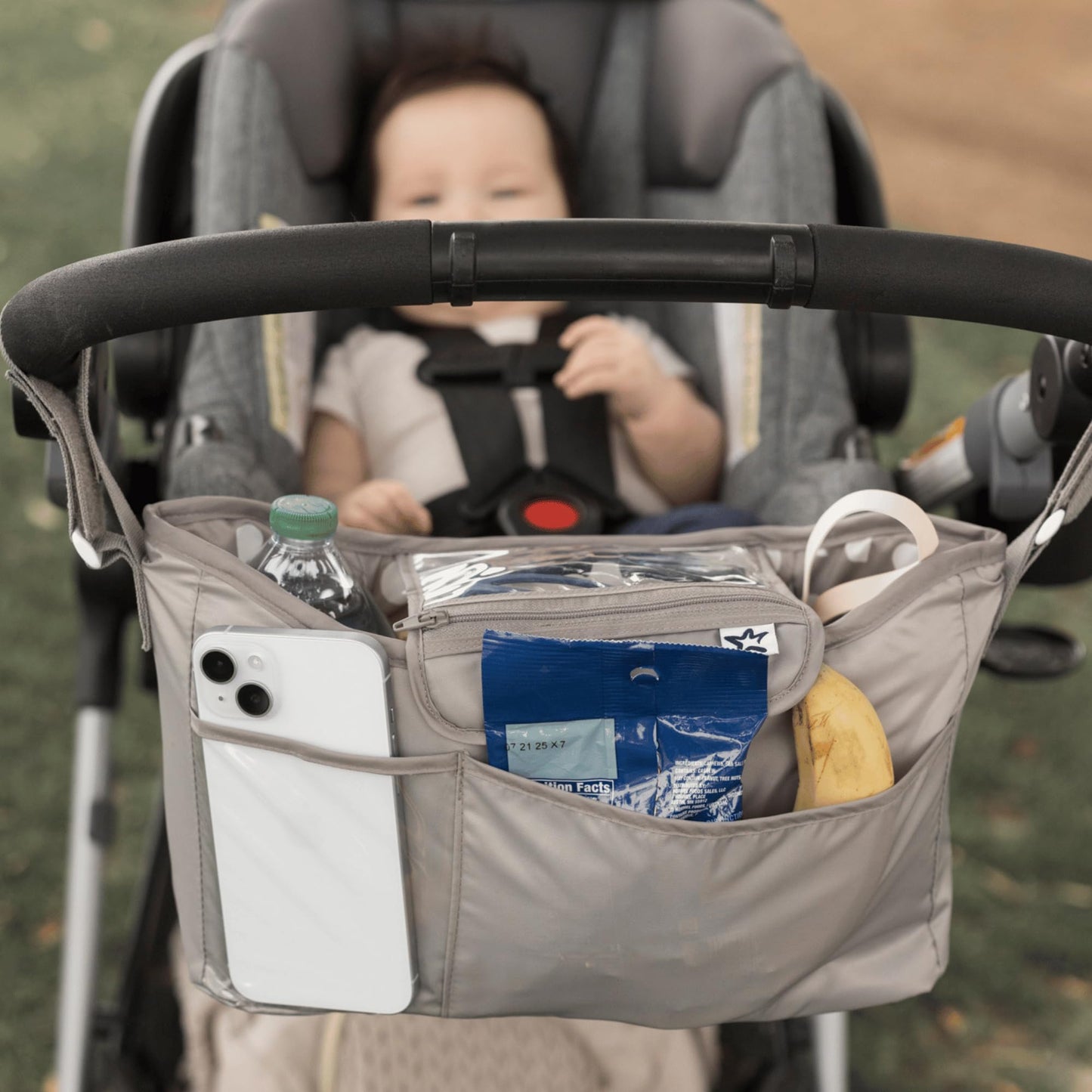 Tiny Twinkle Universal Stroller Organizer with Adjustable Strap - Waterproof Stroller Caddy Fits Baby Jogger, Nuna, Graco, Donna and Bugaboo Strollers (Luna)