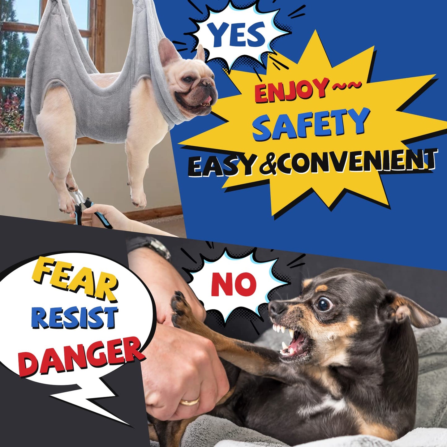 MAIYOUWENG Dog Grooming Hammock,Dog Grooming Supplies,Dog Hammock,Dog Grooming Harness,Pet Grooming Hammock,Grooming Table,Dog Nail Clipper,Dogs Cats Grooming,Claw Care (XS)