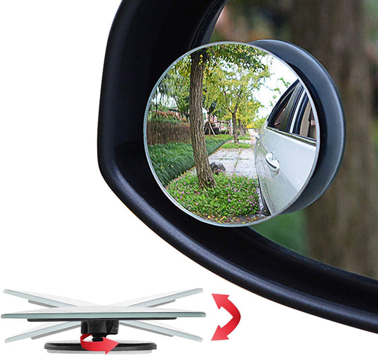 Ampper Rhombus Shaped Blind Spot Mirror, HD Glass Frameless Convex Wide Angle Rearview Blindspot Car Mirror for Car SUV and Truck (Pack of 2)