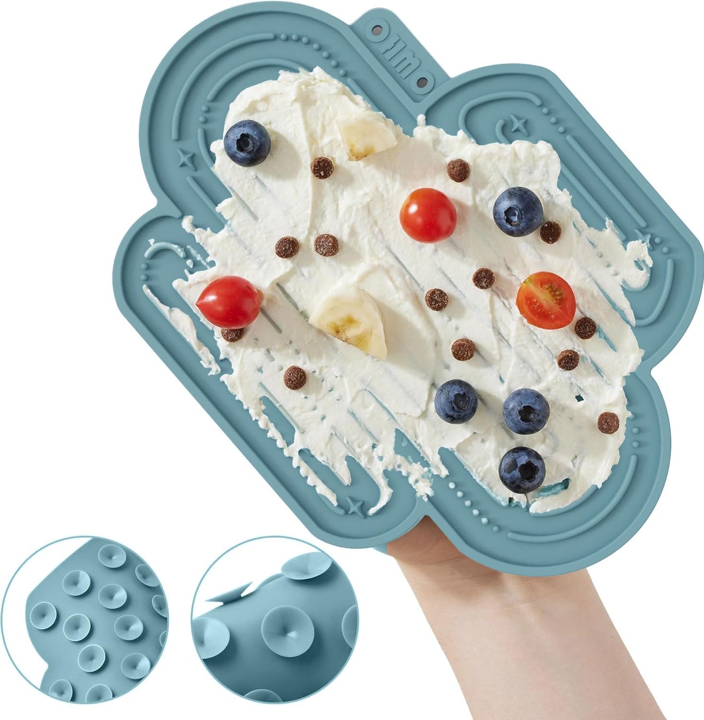 OHMO-Cactus Lick Mat for Dogs and Cats(2 Pack) Easy to Clean Pet Slow Feeder with Suction Cups, Licking Pad for Anxiety Relief and Boredom Reduction