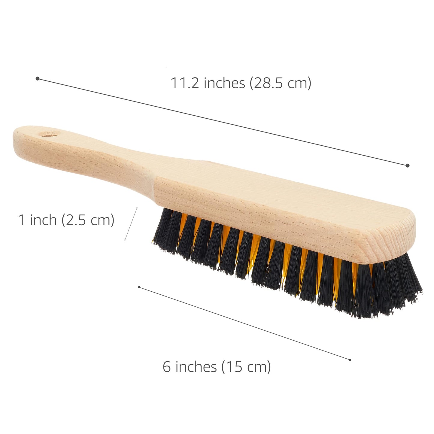 Carpet Cleaning Brush, Scrub Brush with Handle for Floor Mats, Rug Brush, Heavy Duty Carpet Cleaner Brush, Nylon Upholstery Brush for Indoor and Outdoor, Stiff Bristle Car Carpet Brush, Yellow