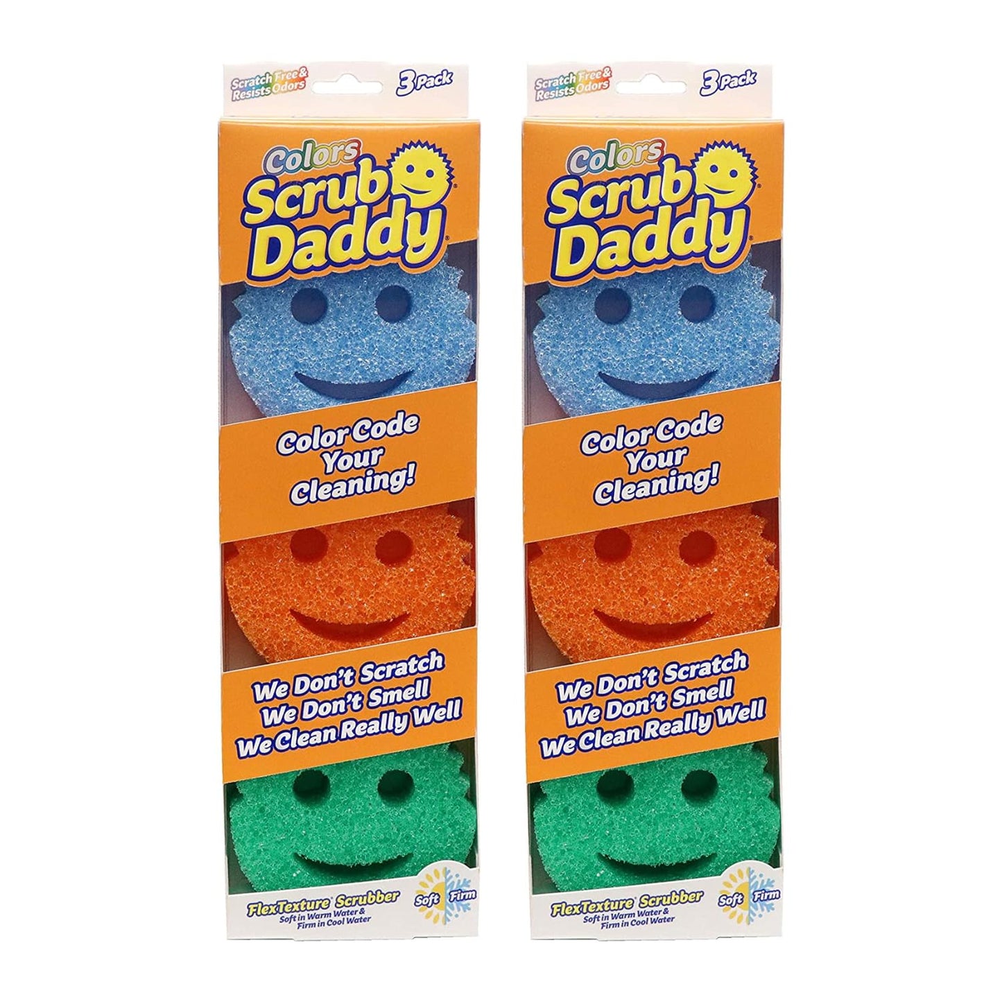 Scrub Daddy Scratch-Free Multipurpose Kitchen Sponges - Bulk Dish Sponges for Kitchen, Bathroom, Household Cleaning & More - Made with BPA-Free Polymer Foam (5 Count)