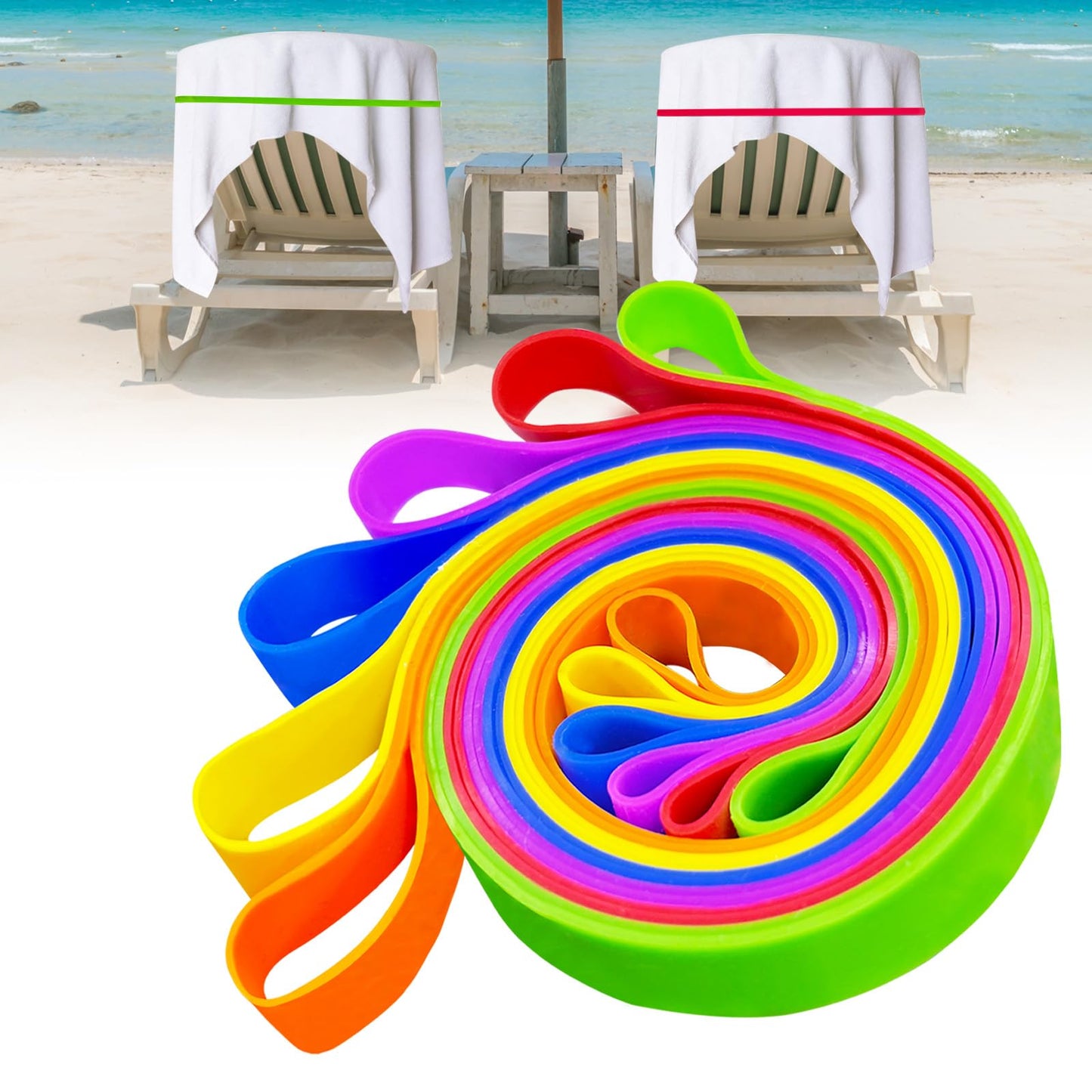 Beach Towel Band for Cruise Chairs Great Alternative to Beach Towel Clips Cruise Ship Beach Vacation Essentials 6 PCS